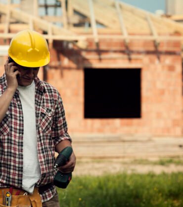 Construction with mobile phone